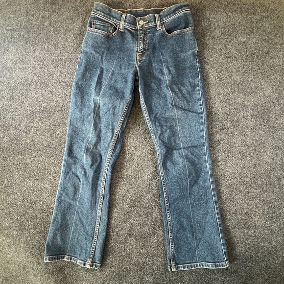 Levi's 515 Bootcut Leg Jeans Women 30x29 Blue Denim Stretch Mid Rise Medium Wash - Picture 2 of 16